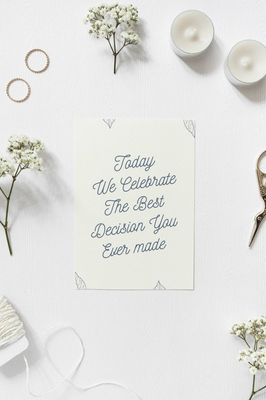 Free Save The Date Card Mockup Psd