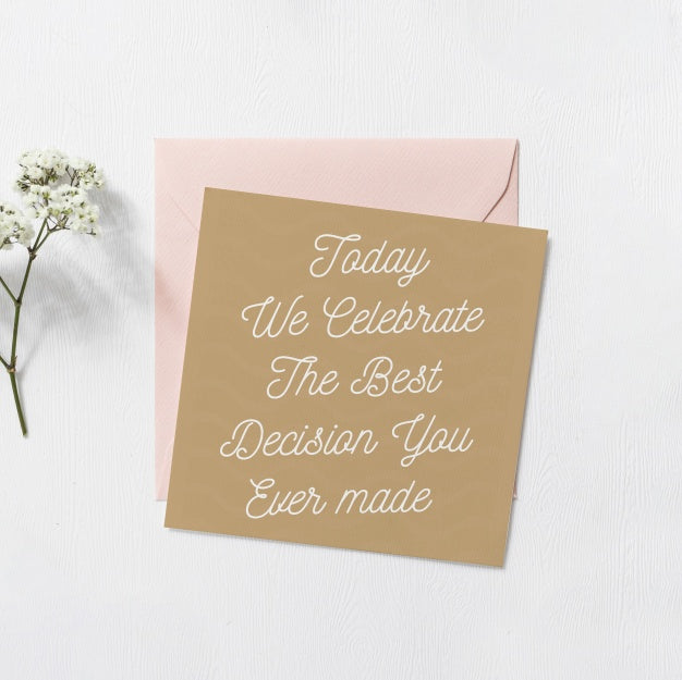 Free Save The Date Card Mockup Psd
