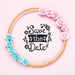 Free Save The Date Mock-Up With Blue And Pink Roses Psd