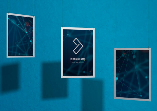 Free Set Of Business Corporate Identity Mock-Up With Frame Psd