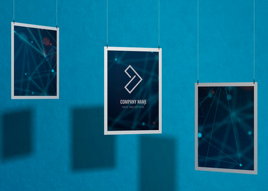 Free Set Of Business Corporate Identity Mock-Up With Frame Psd