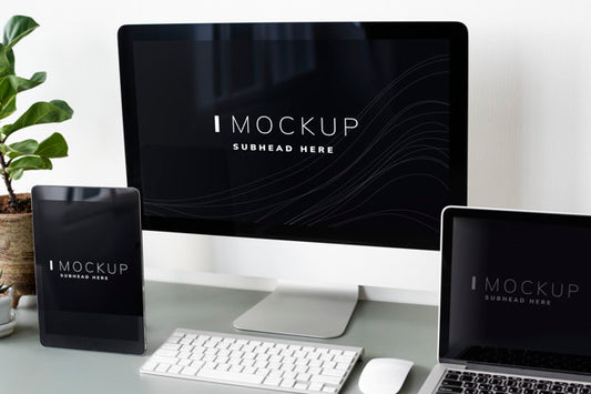 Free Set Of Digital Devices Screen Mockup Psd