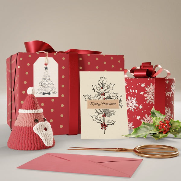 Free Set Of Gifts Collection Prepared For Christmas Day Psd