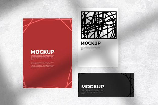 Free Set Of Paper Sheets Mockup Psd