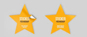 Free Set Of Star Stickers Mockup Psd