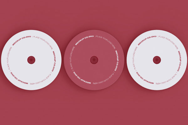 Free Set Of Three Cd Discs Mockup Psd