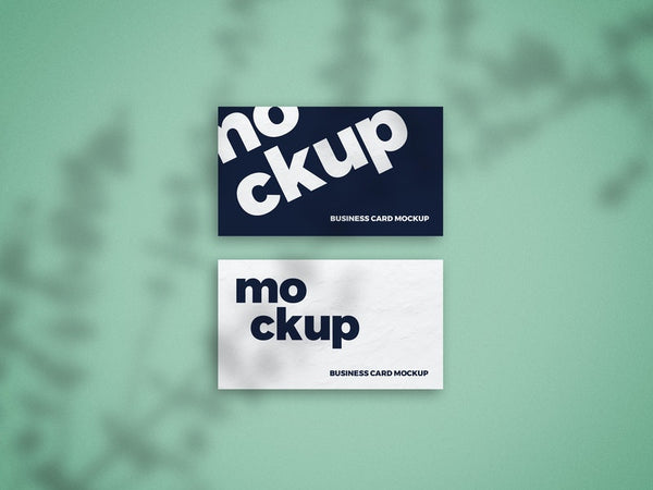 Free Shadow Overlay Business Card Mockup