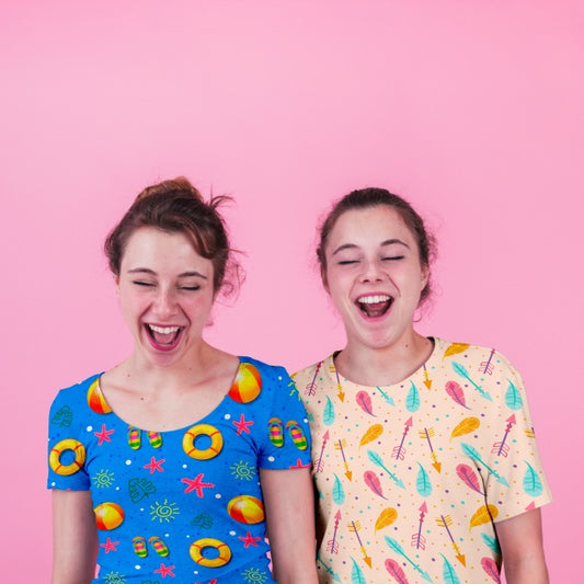 Free Shirt Mockup With Young Girls Psd