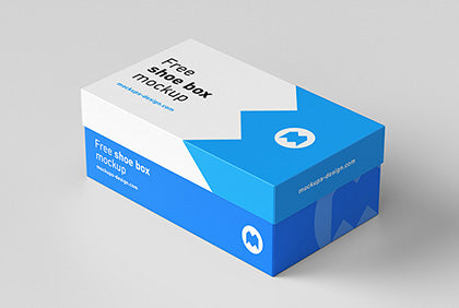 Free Shoe Box Mockup