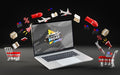 Free Shopping Cards And Items On Sale Black Background Psd