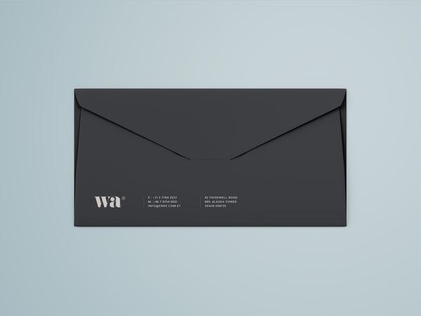 Free Side Seam Envelope Mockup