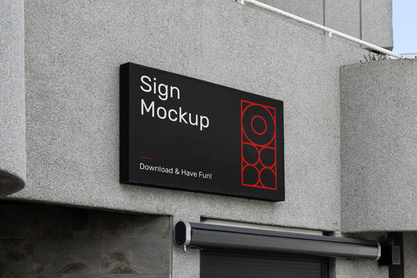 Free Sign On Building Vol.1 Mockup