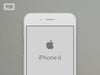 Free Silver Semi-Flat Iphone 6 Mockup