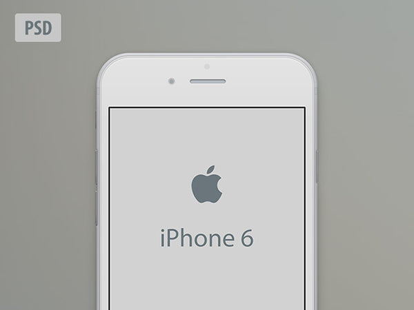 Free Silver Semi-Flat Iphone 6 Mockup