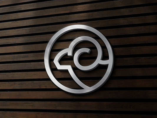 Free Silver Sign Logo Mockup