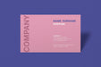Free Simple Business Card Mockup Psd In Pink Tone