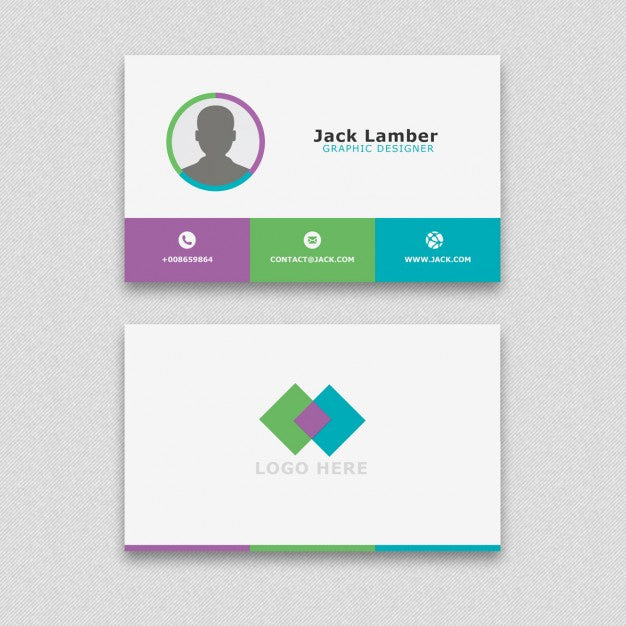 Free Simple Business Card With Geometric Shapes Psd