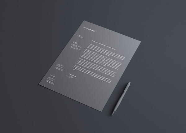 Free Simple Letterhead Mockup