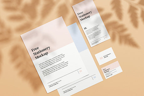 Free Simple Stationery Mockup