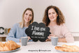Free Slate Mockup For Mothers Day With Breakfast Psd