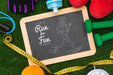 Free Slate Mockup With Fitness Concept Psd