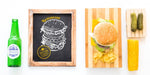 Free Slate Mockup With Hamburger Psd