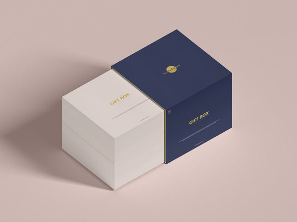 Free Slide Gift Box Mockup