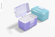 Free Small Baby Milk Powder Container Mockup, Left View Psd