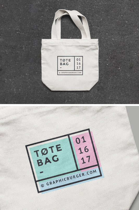 Free Small Canvas Tote Bag Mockup