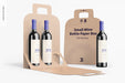 Free Small Wine Bottle Paper Boxes Mockup Psd
