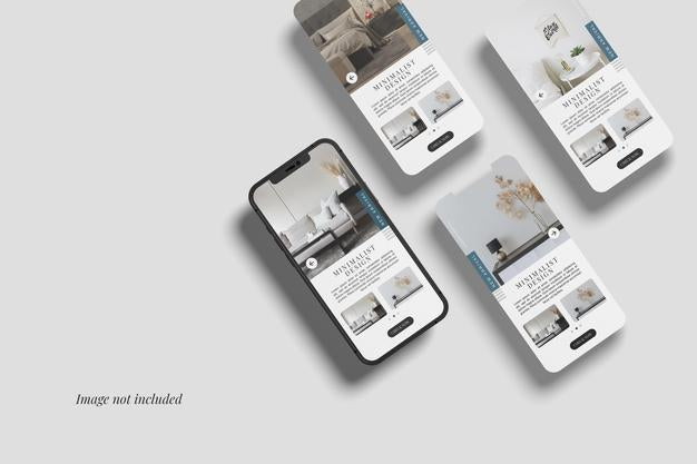Free Smartphone 12 Max Pro And Three Ui Screen Mockups Psd