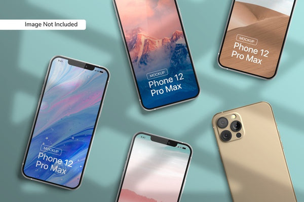 Free Smartphone 12 Pro Max Mockup Psd