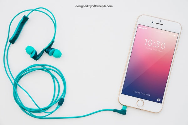 Free Smartphone And Earphone Mockup Psd