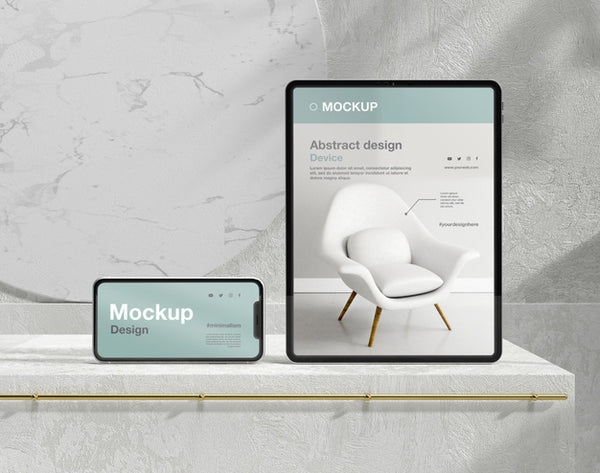 Free Smartphone And Tablet Mock-Up Composition Psd