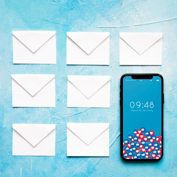 Free Smartphone And Tablet Mockup With Email Concept Psd