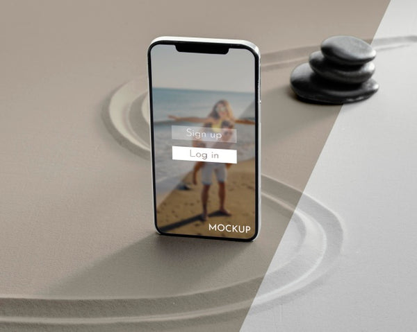 Free Smartphone Display Mock-Up In Sand Psd
