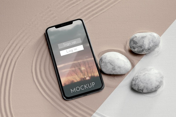 Free Smartphone Display Mock-Up In Sand Psd
