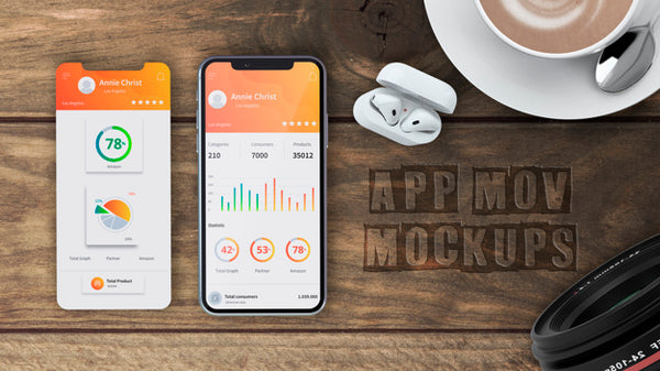 Free Smartphone Mockup For Apps Psd