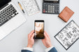 Free Smartphone Mockup On Workspace Psd