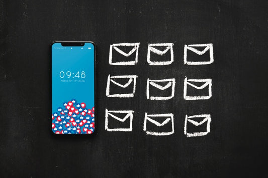 Free Smartphone Mockup With Internet Concept Psd
