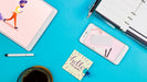 Free Smartphone Mockup With Office Materials On Table Psd