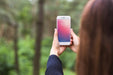 Free Smartphone Screen Mockup In Forest Psd