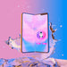 Free Smartphone With Login Page And Colorful Liquid Background Psd