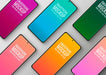 Free Smartphones Mockup Diagonal Composition Psd
