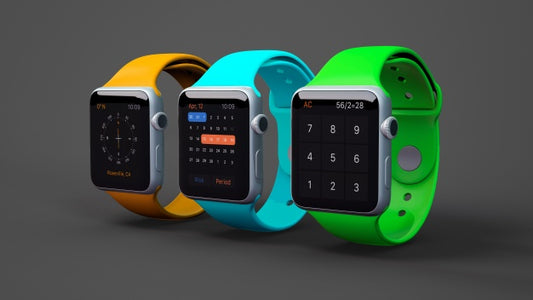 Free Smartwatch Mockup In Three Colors Psd