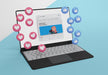 Free Social Media On Mock-Up Device Psd