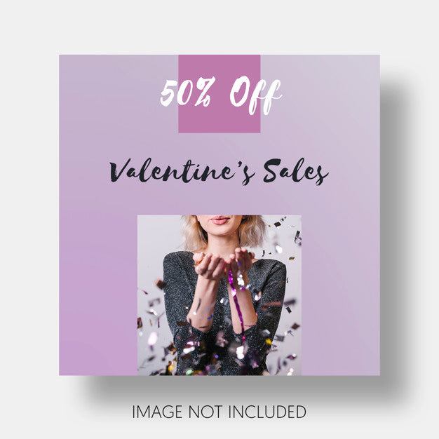 Free Social Template Sales Valentine'S Day Psd