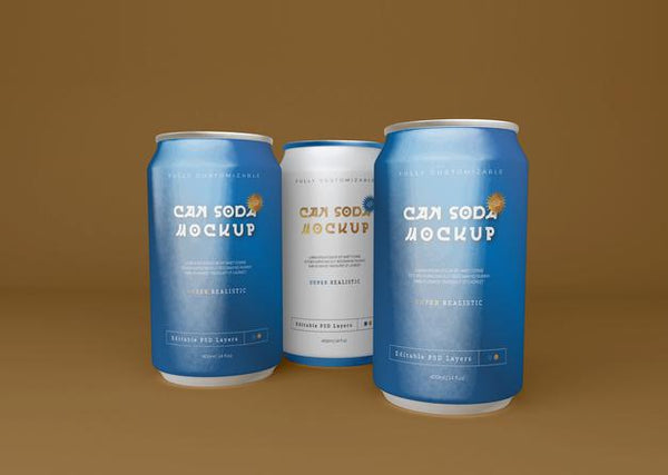 Free Soda Can Mockup Psd