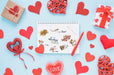 Free Spiral Notebook Mockup For Valentine Psd