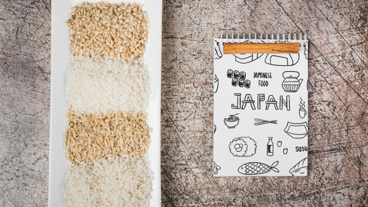 Free Spiral Notepad Mockup With Japanese Food Mockup Psd